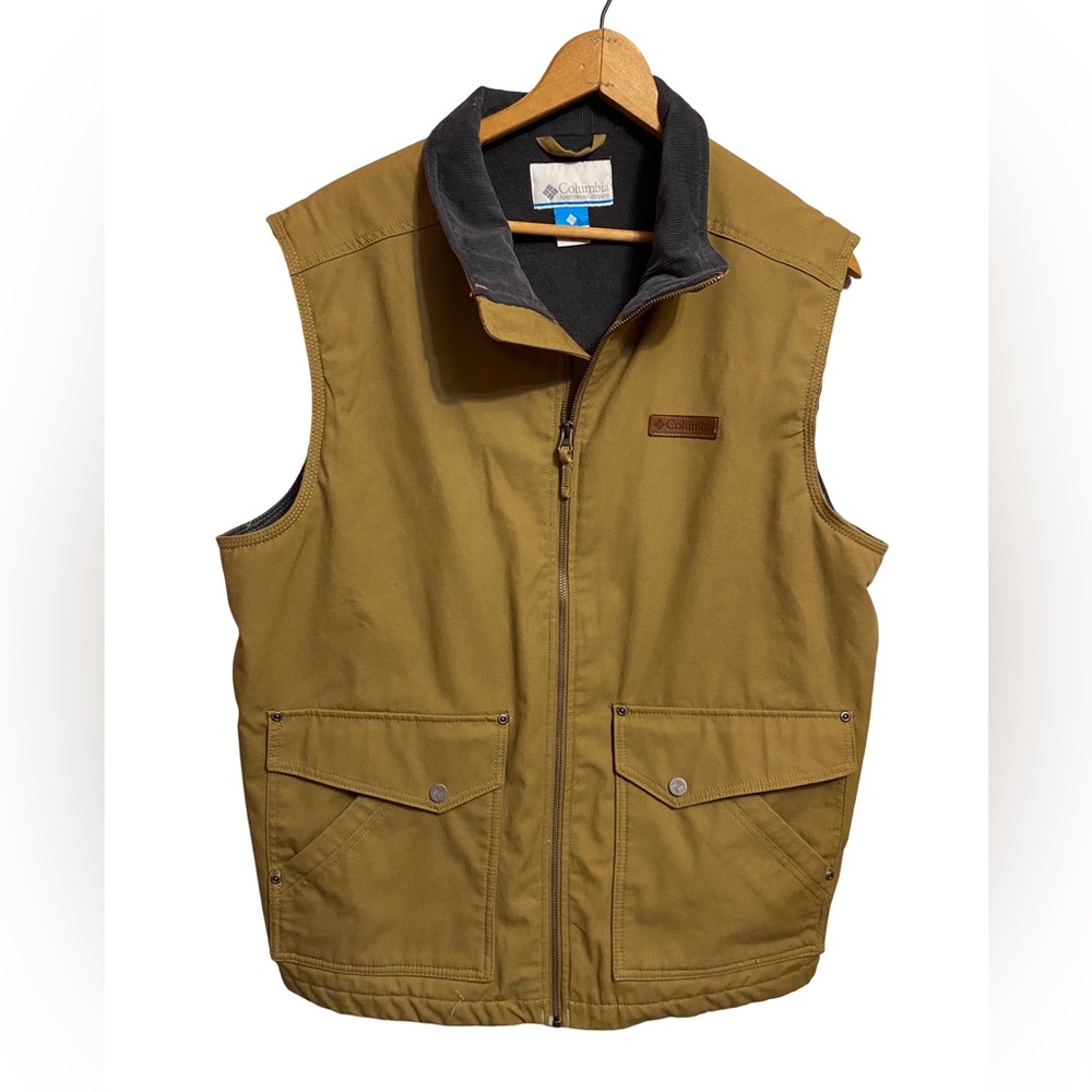 Columbia Sportswear Mens Loma Vista Fleece-Lined Vest Size‎ L W/Corduroy Collar